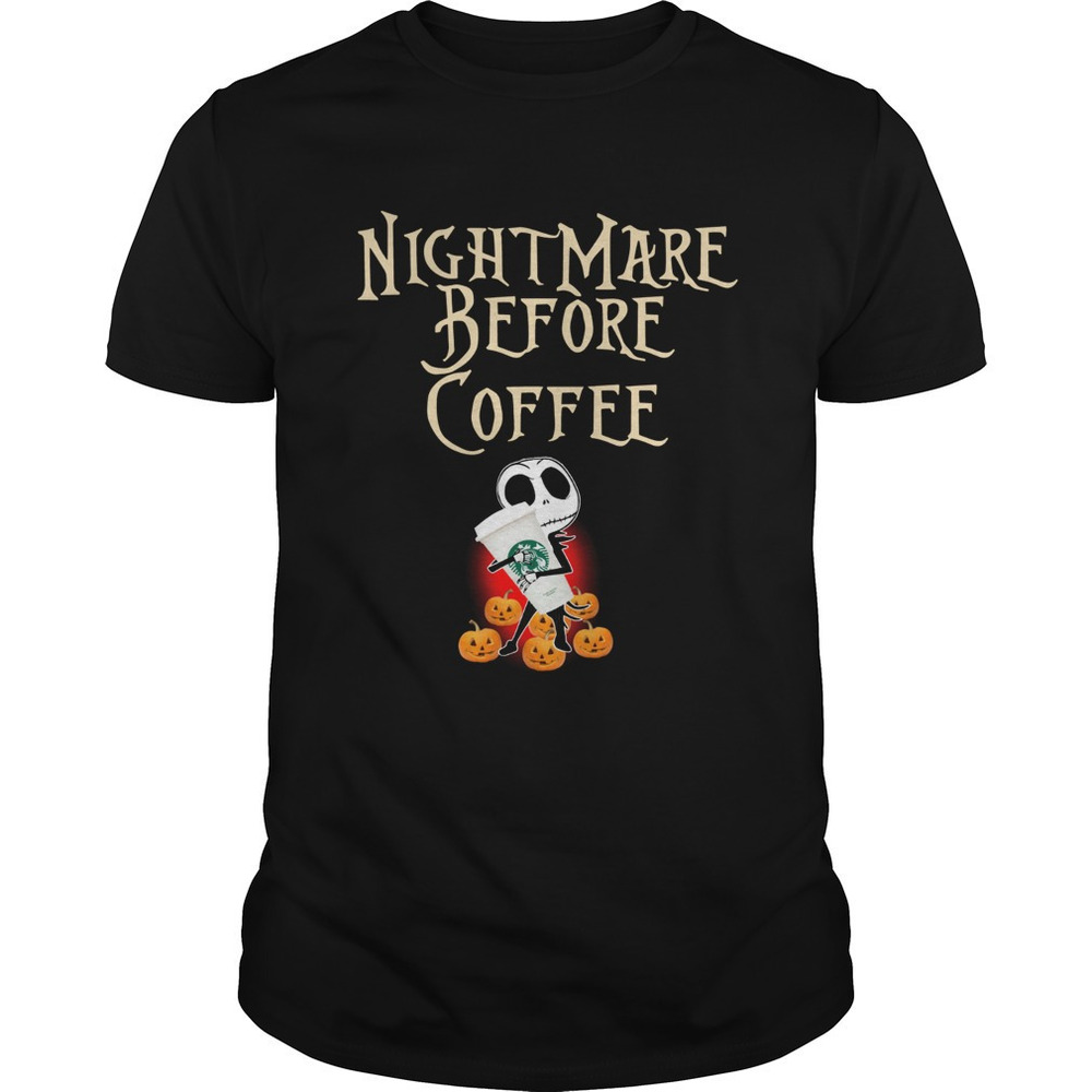 Nightmare Before Coffee Skellington Hug Starbucks Shirt